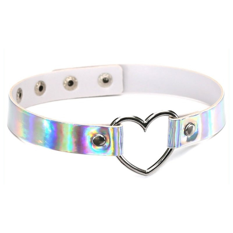 Joy Jewels Ras de cou Heart Laser Blanc argenté